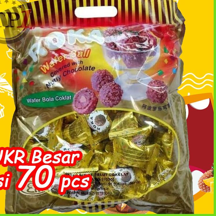 

TOP PRODUK Apollo Roka Chocolate Refill Wafer Ball / Roka Coklat ISi 70 pcs YU7!!