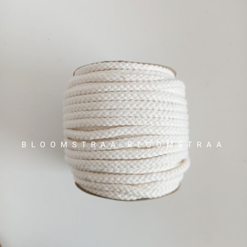 Roll Tali Tambang Katun 6mm Kepang 6 mm Tali Tas Macrame Cotton Rope