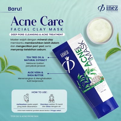 ❤️GROSIR❤️ INEZ Acne Care Facial Clay Mask