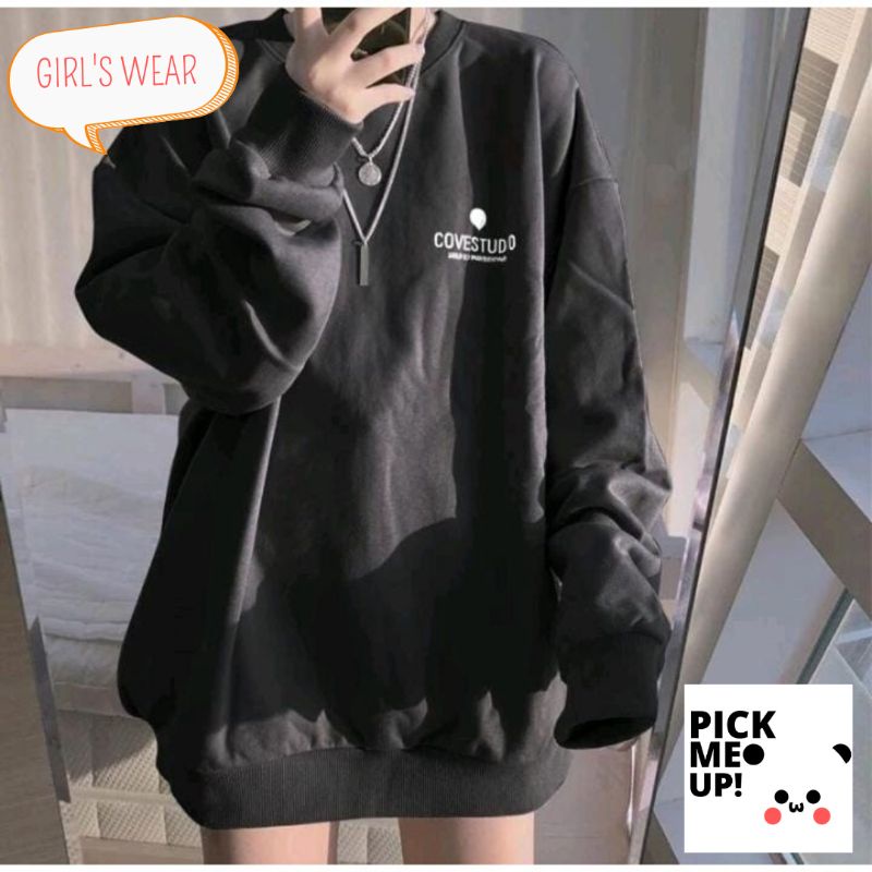 Sweater Oversize Convestudo Korea Bahan Premium Lengan Karet Wanita | Hoodie Jacket Cardigan Terbaru