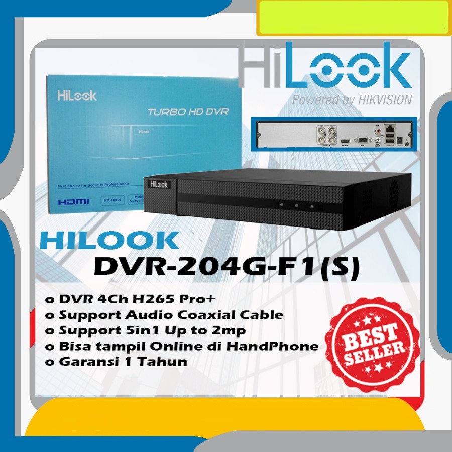 PAKET CCTV HILOOK 2MP AUDIO 4 KAMERA SIAP PASANG - BISA REKAM GAMBAR dan SUARA