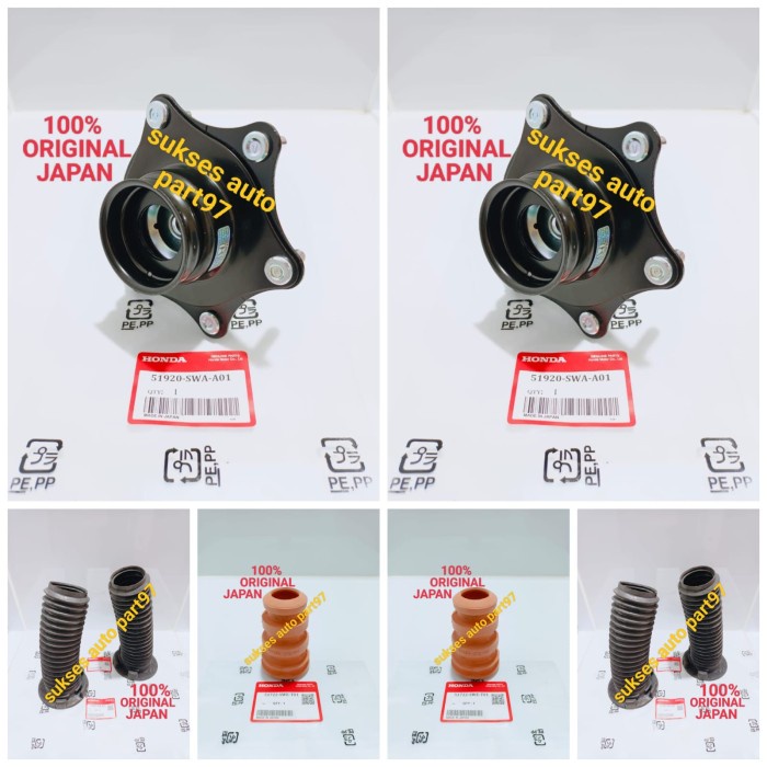 Support Shock+Karet Debu+Karet Stopper Honda Crv Gen4 Gen 4 Original