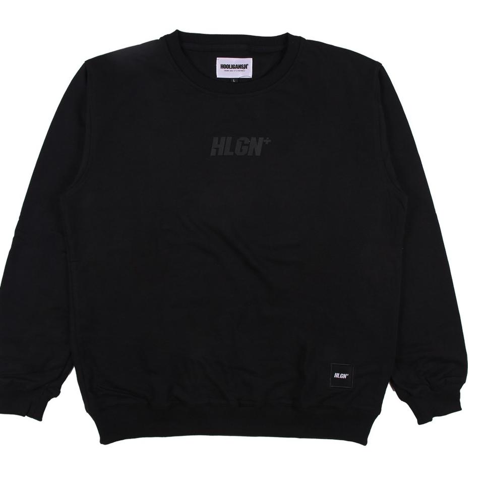 Stok Terbatas HOOLIGANS Sweater Crewneck RAW HLGN 21.1 Black
