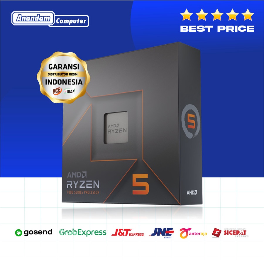 AMD Ryzen 5 7600X 6 Cores 12 Threads AM5 Up to 5.3GHz
