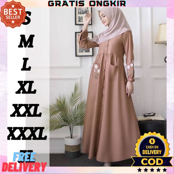 Gamis Jumbo Wanita Remaja Dewasa Import Kekinian Baju Gamis Terbaru2023 Bsju Games Lebaran Terbaru 2