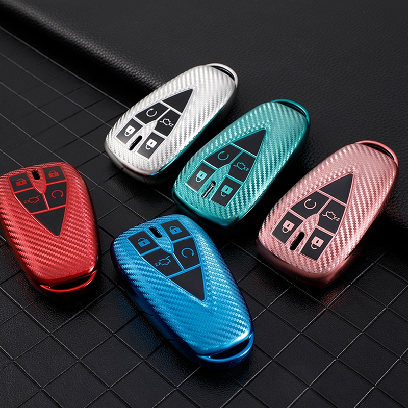 Casing Kunci Remote Mobil Bahan TPU Carbon Fiber Untuk Changan CS35 PLUS CS75PLUS CS55PLUS