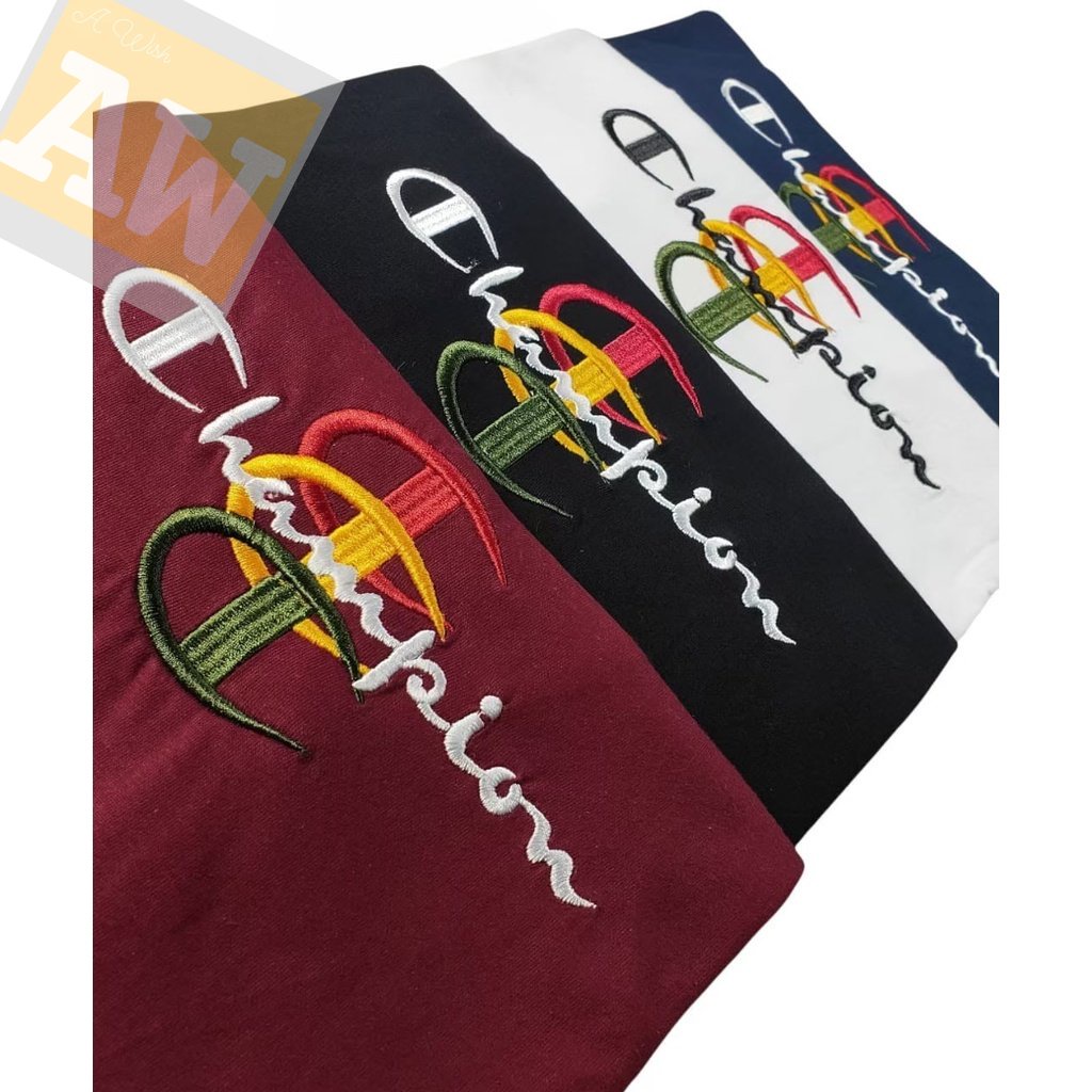 Kaos Pria Distro Keren Tshirt Distro KAOS CHAMPION BAJU CHAMPION BORDIR, TULISAN BORDIR SEMI ORIGINA