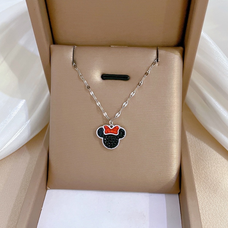 kalung mickey titanium asli