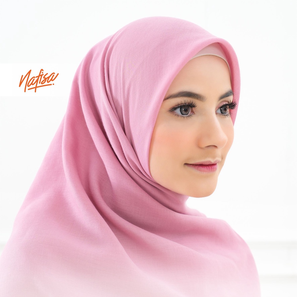 Segiempat Nafisa ALLURA | Scarf Jumbo Original Nafisa Premium Quality Hijab Segiempat Polos Jahit Tepi Segi4