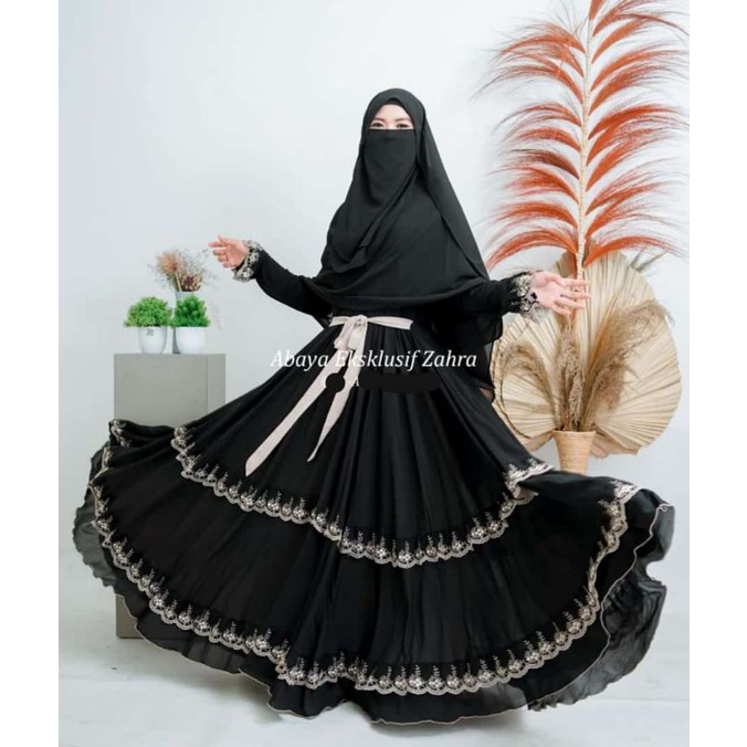 SET ABAYA ZAHRA EKSKLUSIF Khimar cadar