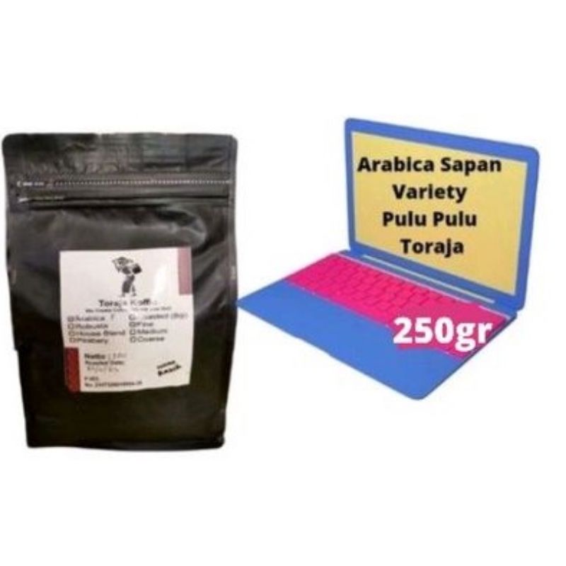 

Toraja Koffie Kopi Arabica Toraja Sapan Kopi PuluPulu 250gr Biji Kopi Bubuk Arabika Toraja