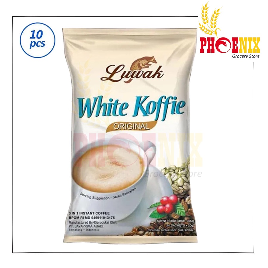 

Luwak white koffie 10 bungkus @ 20 Gram