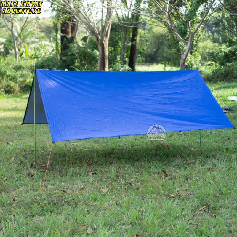 FLYSHEET 3x4 BUSCRAFT FLYSHEET TRAPTEEN PENUTUP ATAP TENDA WATERPROOF BIVAK 4x3 FLYSHEET TENDA CAMPING