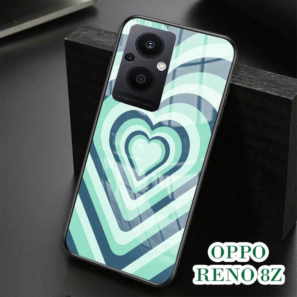 Softcase Glass Kaca OPPO RENO 8Z - Casing HP OPPO RENO 8Z [ S55 ].