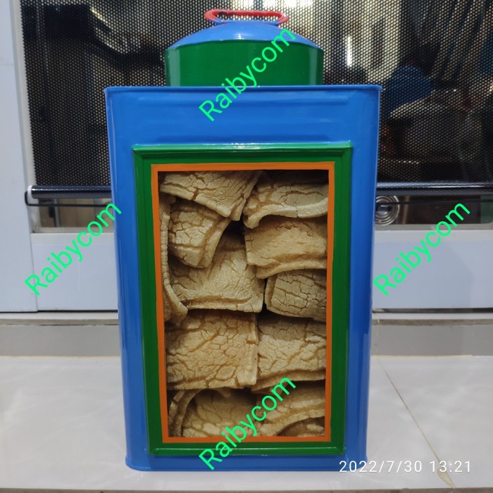 

Kerupuk Coklat Besar Matang isi 30pcs Kaleng Kaca Krupuk Warung Jadul