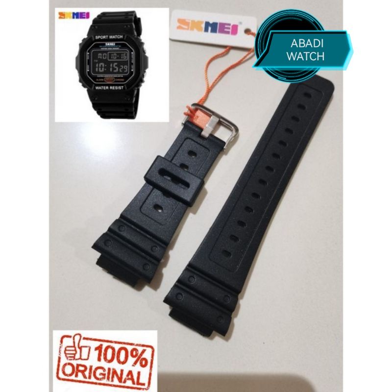 STRAP TALI JAM TANGAN SKMEI 1134 ORIGINAL RUBBER SPORT pas dan lgsg bs dipakai