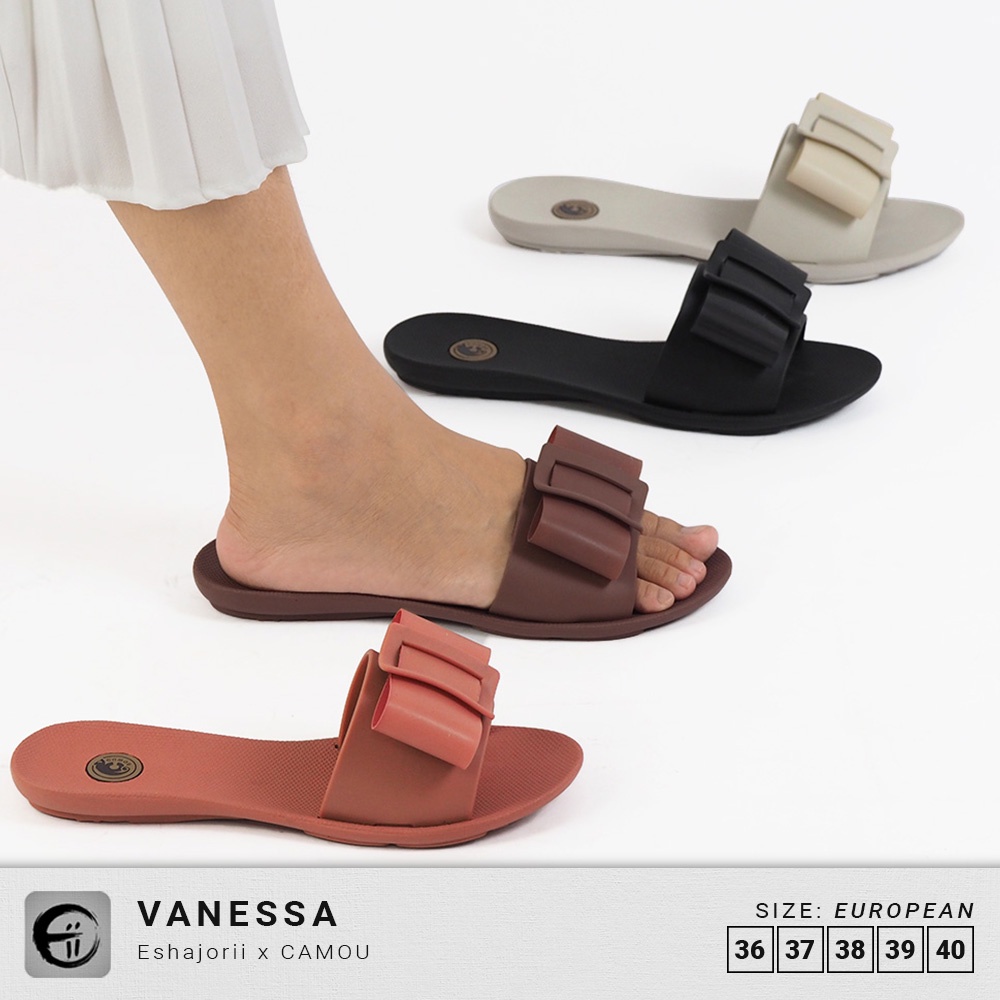 Sandal Slide Flats Wanita CAMOU Vanessa