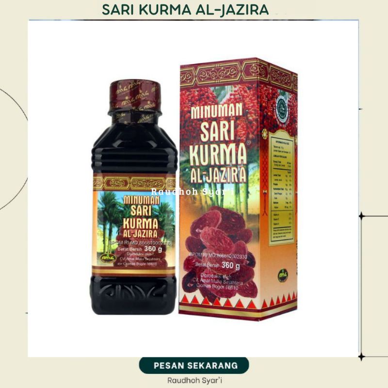 

SARI KURMA AL-JAZIRA 100% ORIGINAL ISI 360GRAM