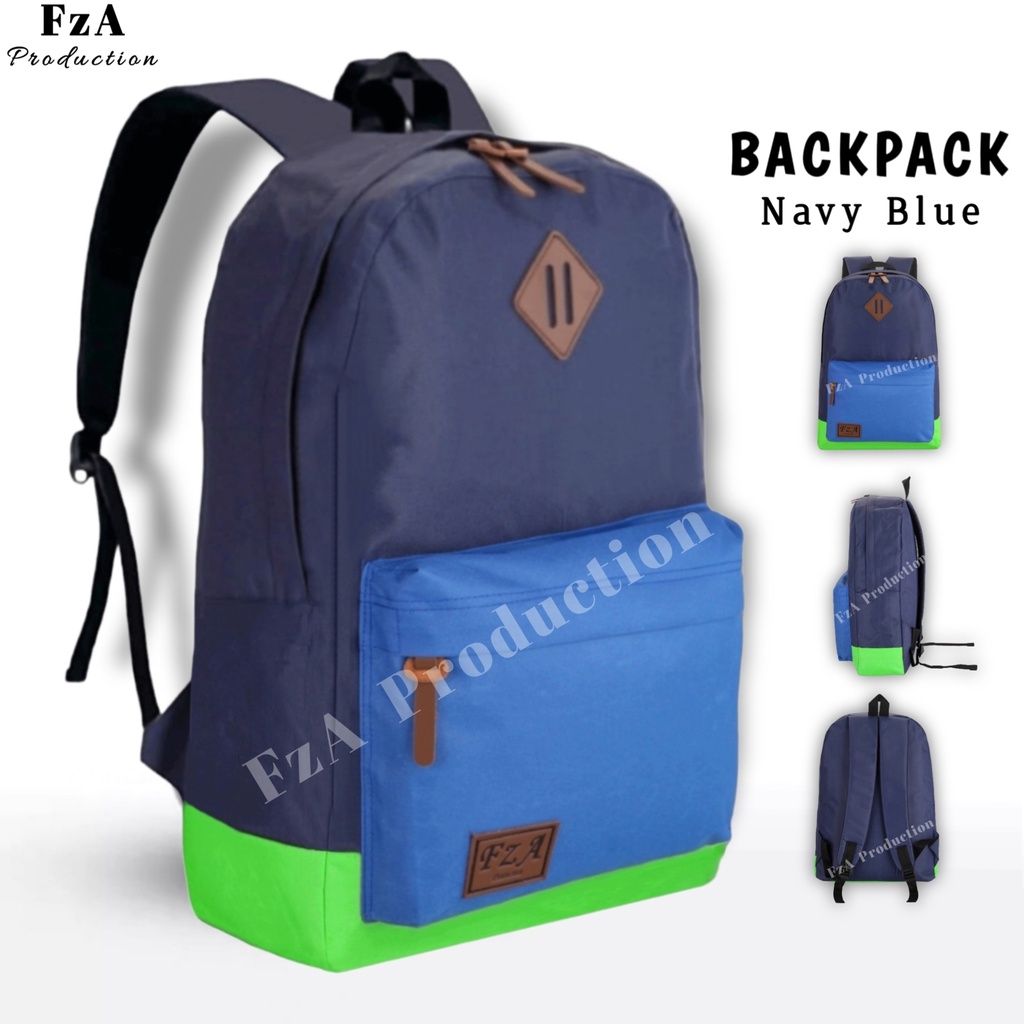 FzA Official - Tas Ransel Distro Casual pria wanita / Tas Ransel Laptop / Tas Ransel Sekolah Backpack Original - NBSL