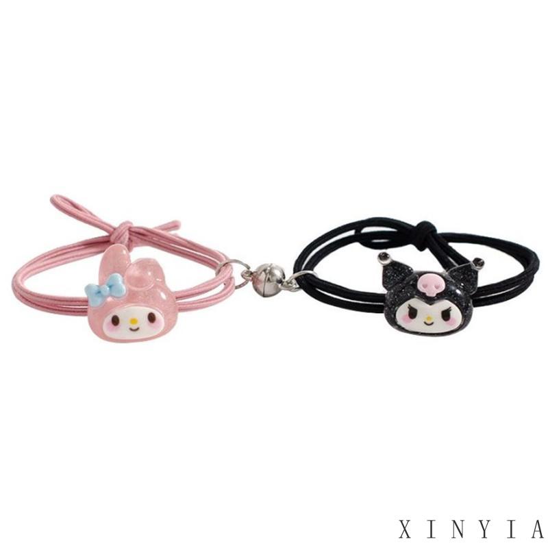 【Bayar di tempat】2PCS Cartoon Kulomi Bracelet Tali Rambut Gelang Karet Magnetik Bentuk Anjing Pochacco Untuk Pasangan Pacar perempuan