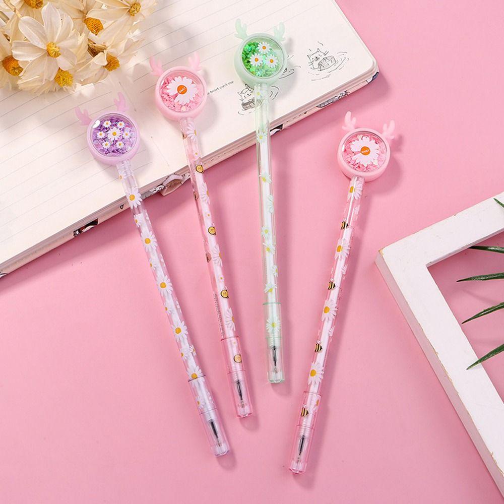 Mxbeauty Kartun Gel Pena Lucu Perlengkapan Sekolah Anak Hadiah Tanda Tangan Pulpen Netral Pulpen Alat Tulis Payet Rusa Kelinci Ballpoint