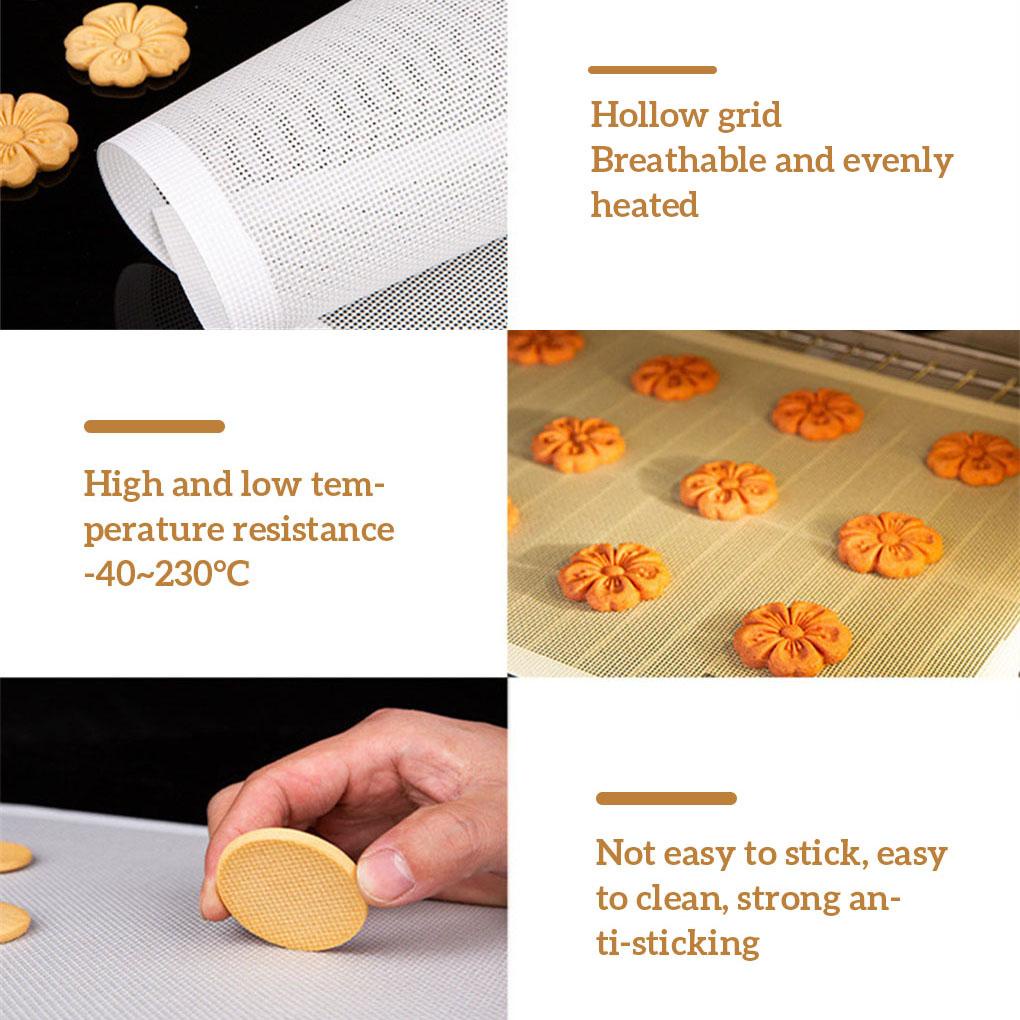 Perforated Baking Mat Tahan Panas Cookie Sheet Bottom Liner Pad Dapur Masak Alat Penting Chef Oven Microwave