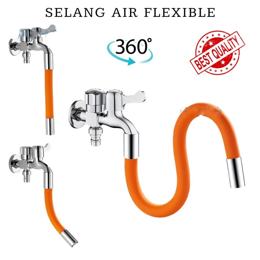 HC SAMBUNGAN KRAN AIR FLEXIBLE 20CM 30CM 50CM UNIVERSAL 360 / SELANG AIR FLEKSIBEL EKSTENSI KERAN AIR 1/2 / KRAN AIR WASTAFEL DAPUR CUCI PIRING