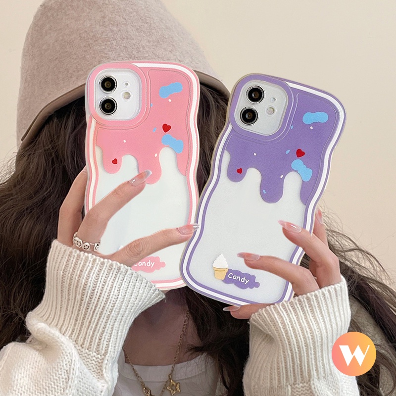 Soft Case TPU Transparan Gelombang Warna-Warni Permen Untuk Oppo A15 A7 A5s A16s A12 A3s A16 A57 2022 A54 A12E A11K A15s A53 A33 2020 A35 A32