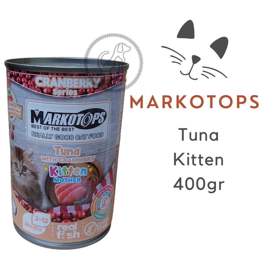 MARKOTOPS Kaleng 400gr - Kitten Tuna (Cranberry)