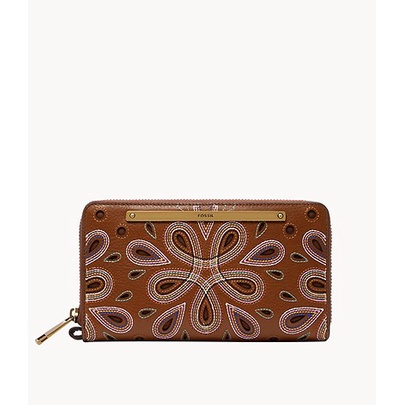 DOMPET FOSSIL LIZA ZIP AROUND CLUTCH EMBROIDERY SL8206058