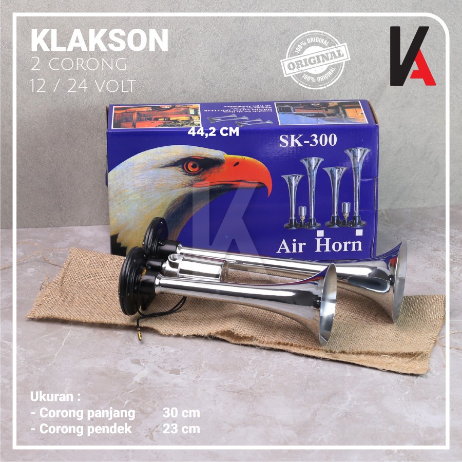 KLAKSON 2 TEROMPET - KLAKSON ANGIN 2 CORONG 12V - 24V HIGH QUALITY