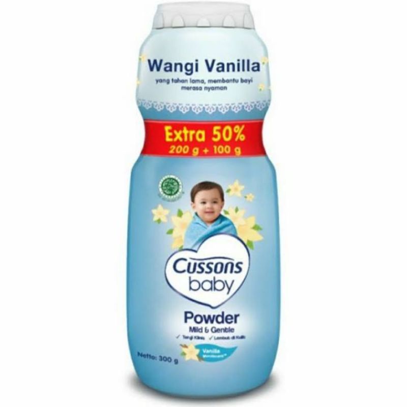 Cussons Baby Powder 200gr + 100gr Extra ORIGINAL-BPOM