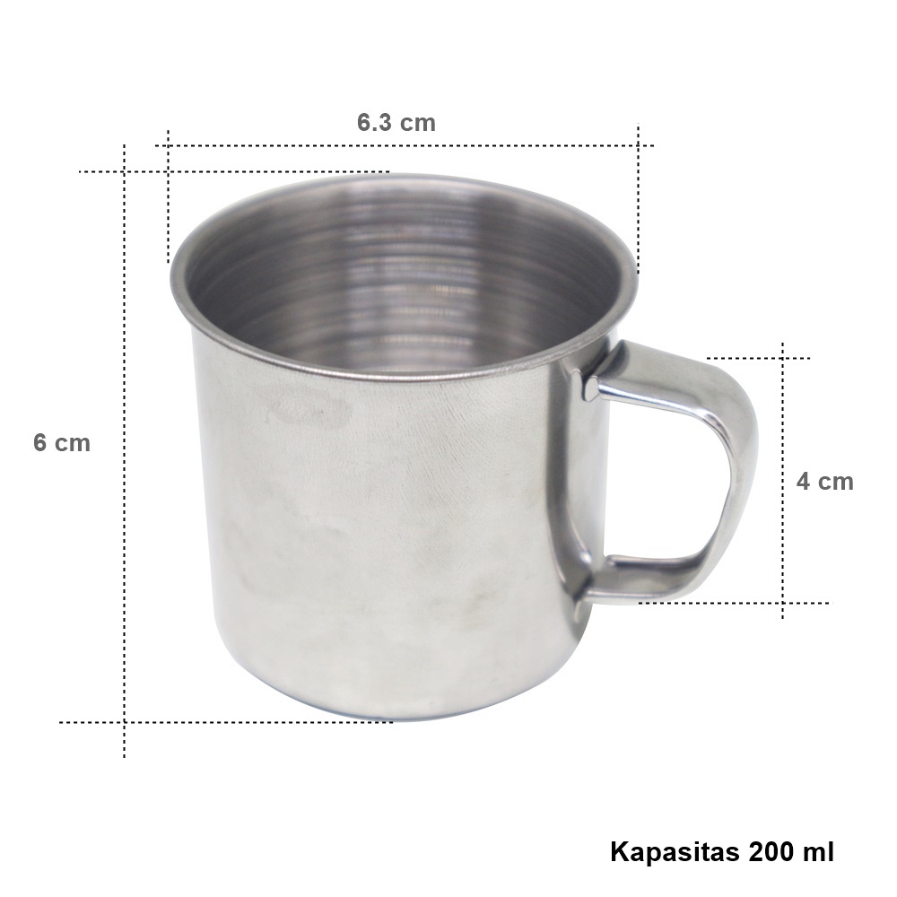 FM - Mug Mini Bahan Stainless Steel / Mug gelas MINI Stainless