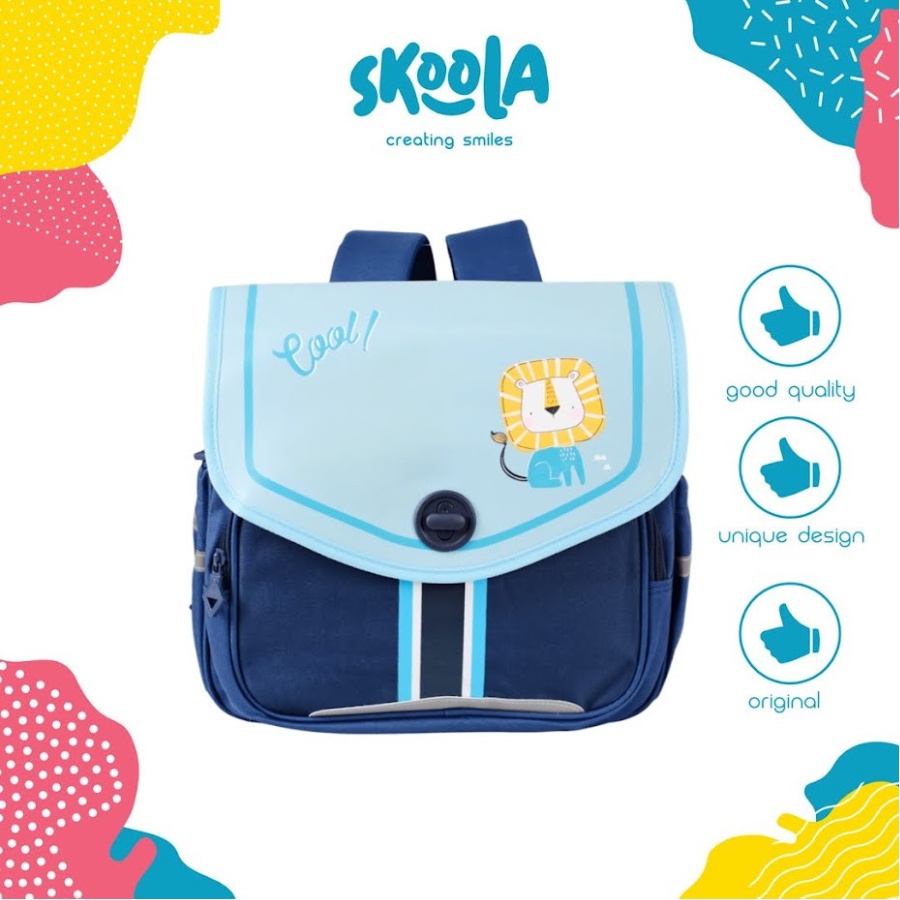 Skoola Tas Sekolah Anak Laki - Laki SD Ransel Horizontal Lion - Raia