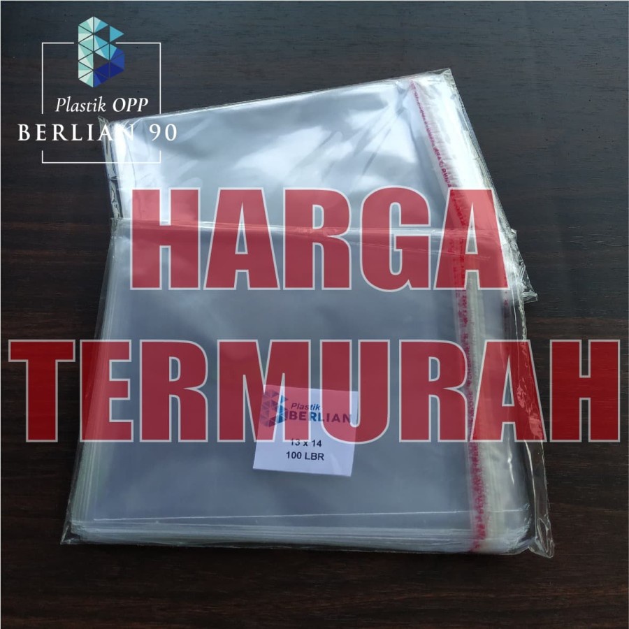 14x14 cm Plastik Opp Seal / Plastik Opp Lem Tebal 20 Micron