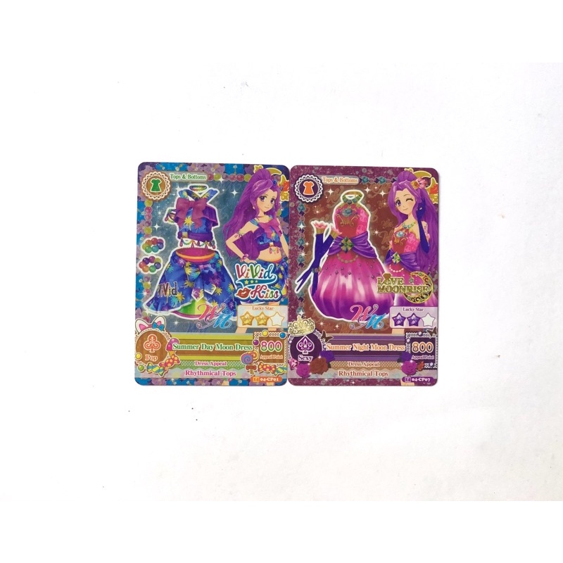 Kartu Aikatsu Vivid Kiss Love Moonrise WM Mizuki Kanzaki Summer Day Moon Dress Summer Night Moon Dre