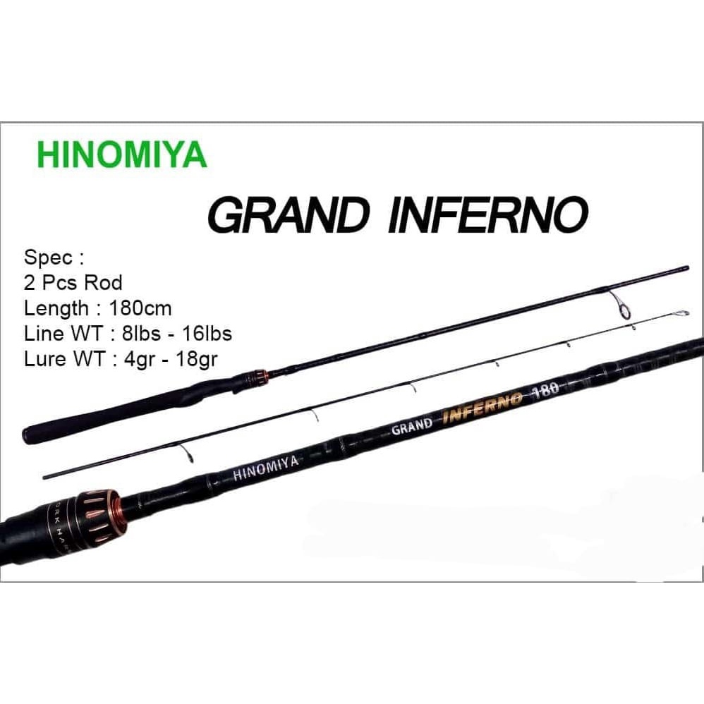 Rod SPINNING HINOMIYA GRAND INFERNO 180cm (Line Test 8-16lbs)