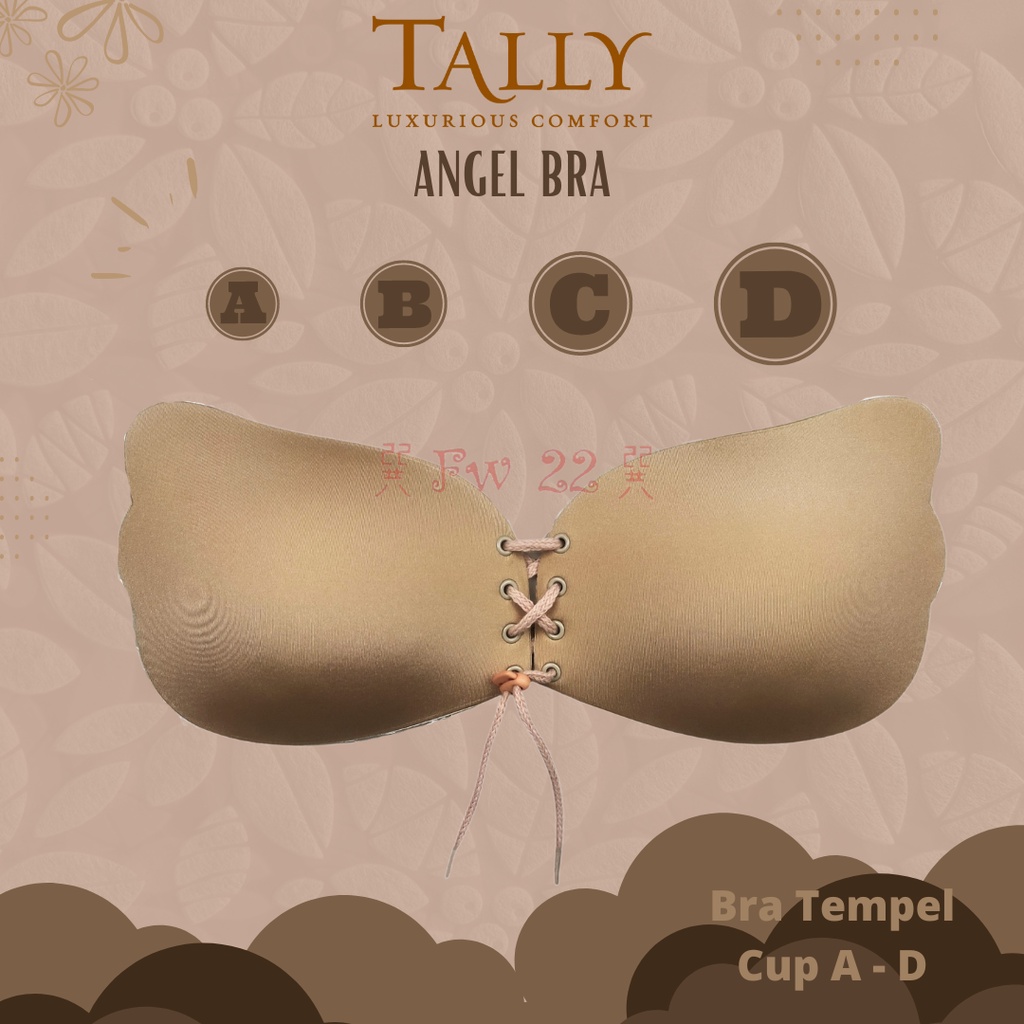 Angel Bra Tally | Bra Tempel | Wings Bra dengan Gel Tempel Pada Bagian Dalam Bra