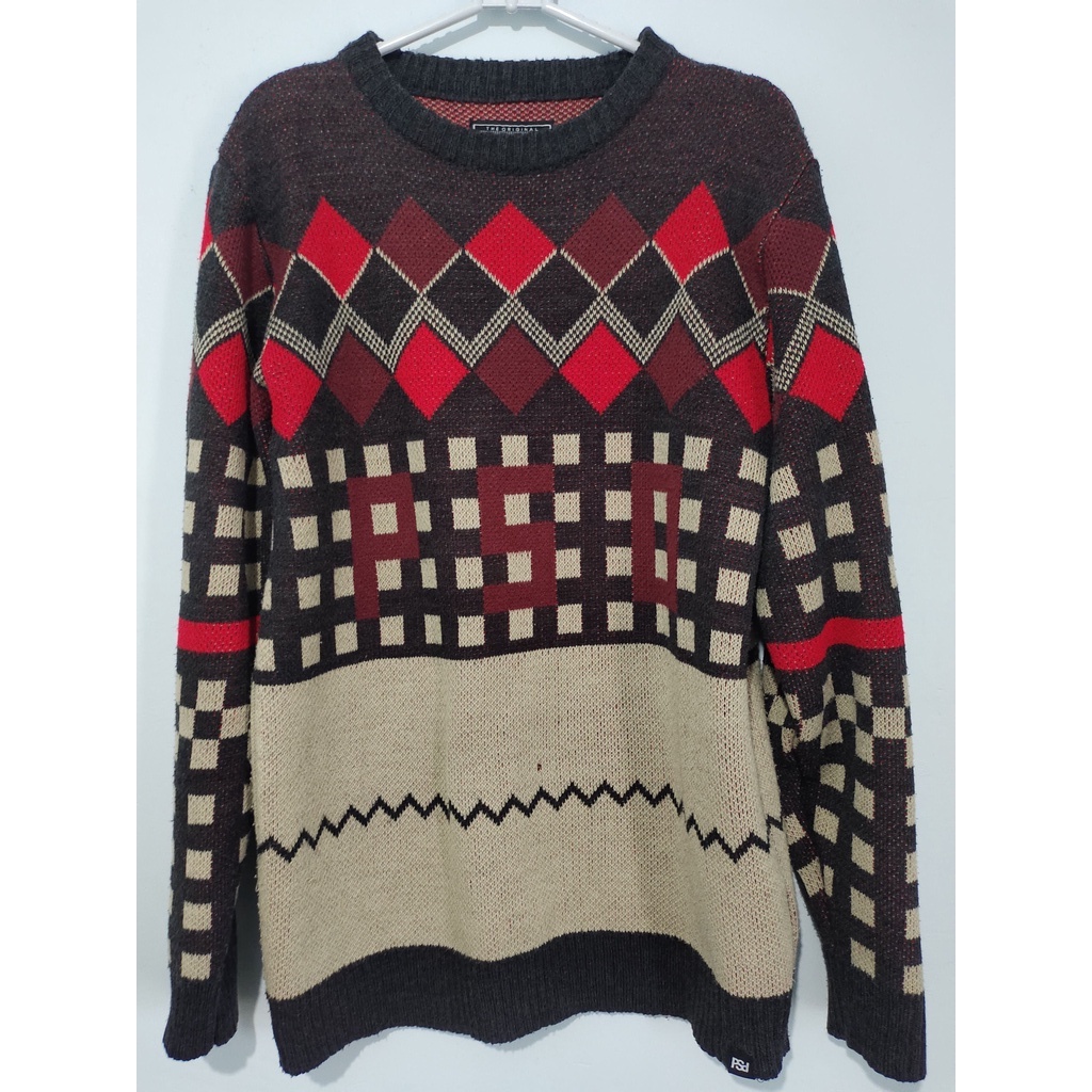 jaket knitwear peter says denim red diamond