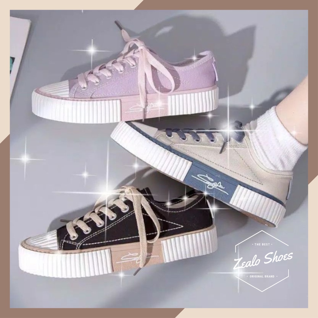 Zealo.Shoes R88 Sepatu Sneakers Canvas Wanita Import High Quality