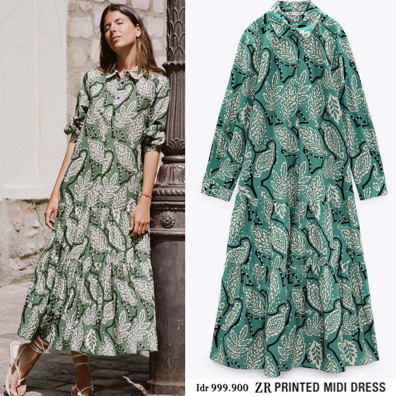 Zr printed maxy Dress