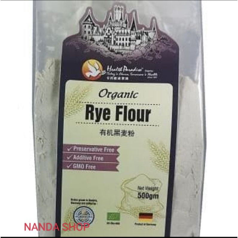 

Health paradise organic Rye flour 500gr