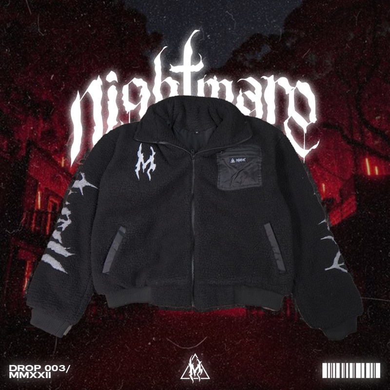 Nightmare Sherpa Jacket - Boxy / Oversized Fit | Metanoia