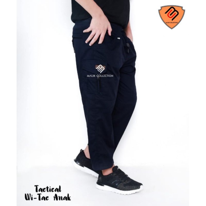 ( Warna Navy) Celana Sirwal anak Tactical Witac Remaja 14 13 12 11 10 9 8 tahun