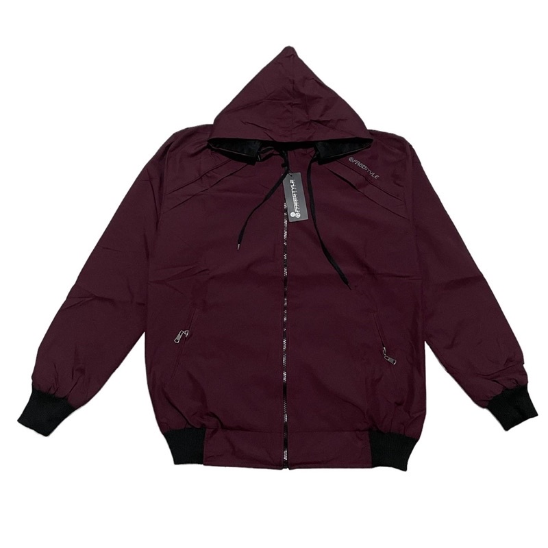 Jaket Parasut Pria Freestyle Bolak-Balik Waterproof