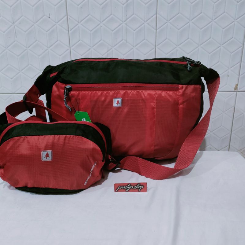 Tas selempang plus tas pinggang consina savana T25xP30xL10cm