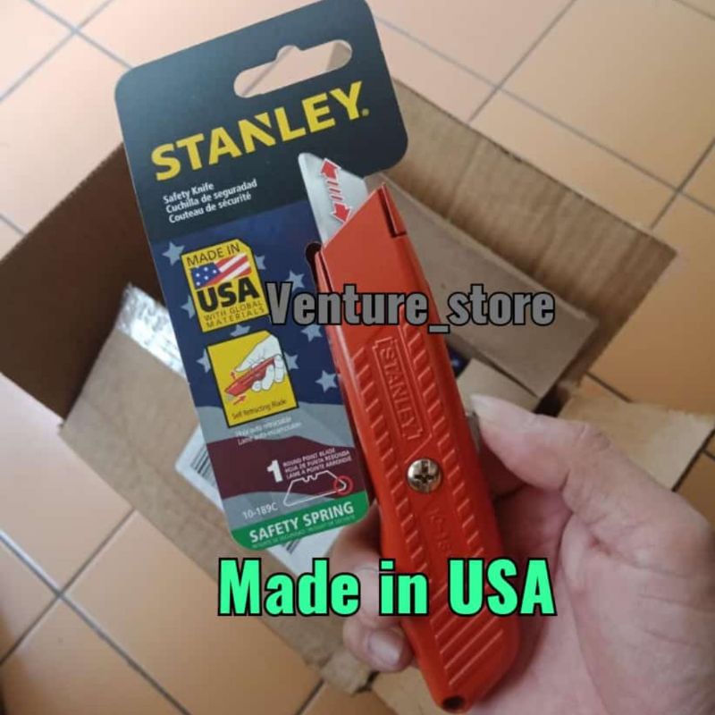 

Pisau Cutter InterLock Self Stanley 10-189C Retracting Utility Knife