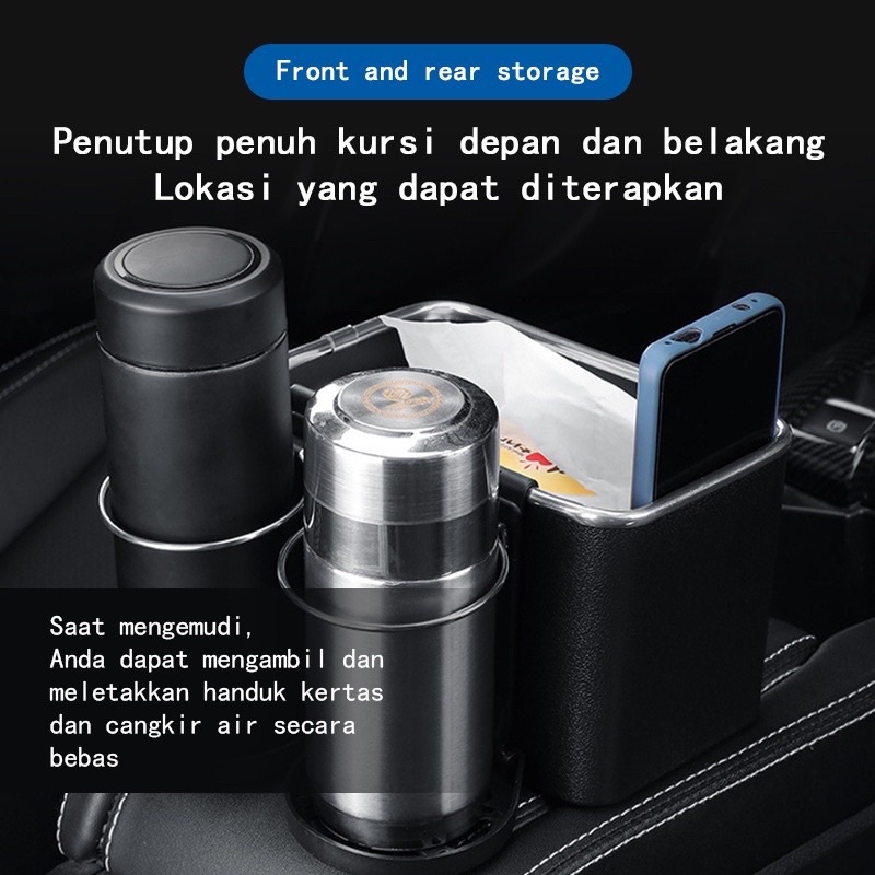 Kotak Tisu / Cup Holder / Handphone / Minuman Multifungsi Untuk Konsol Tengah Mobil PROMO SEN