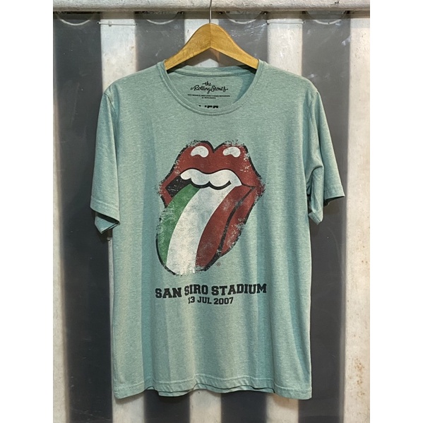 kaos band rolling stones 2014 San Siro Italia second bekas