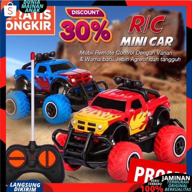 Mainan Anak mobil remote Control Polisi Jeep Offroad Mini rc car Off Road rock crawler Remot Kontrol